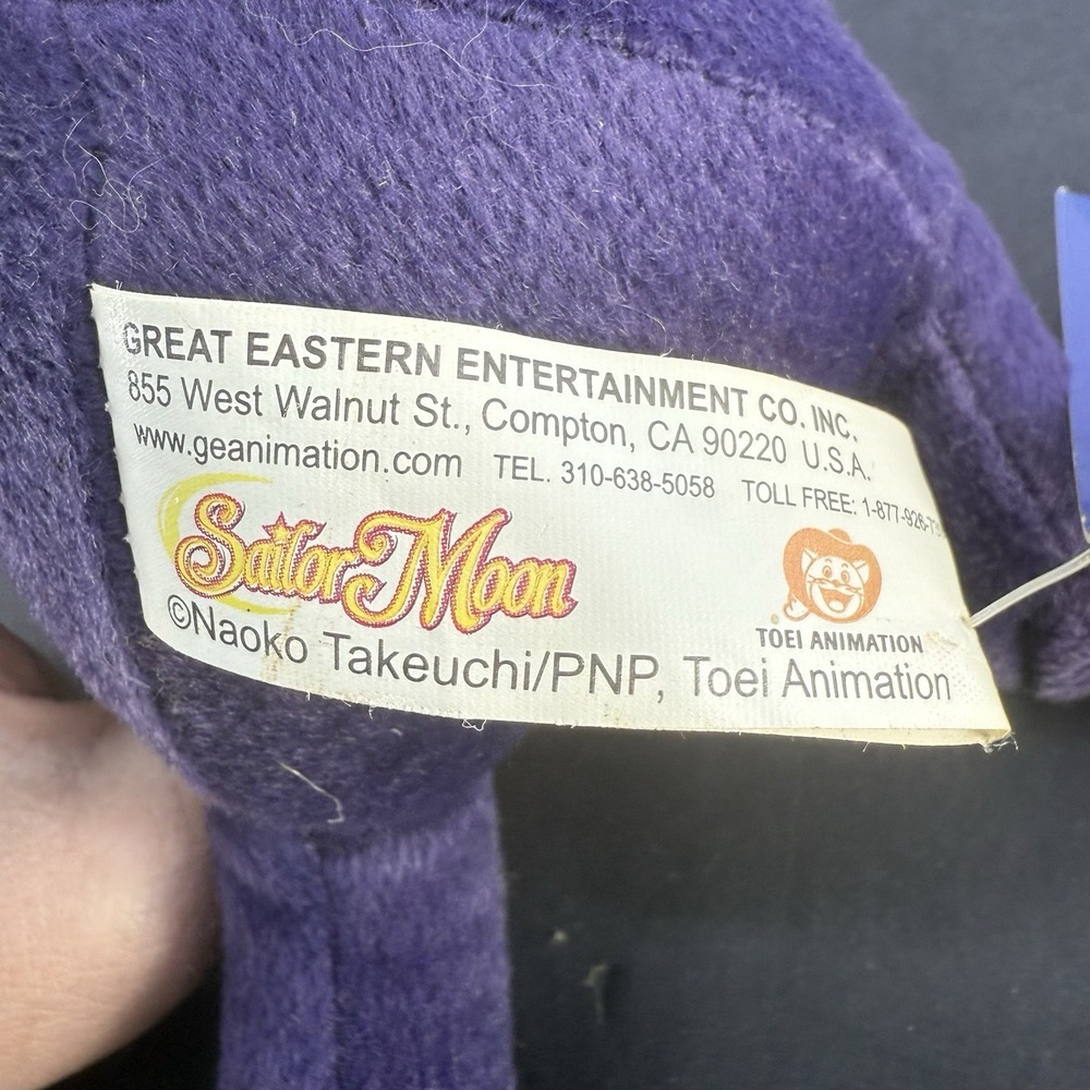 Sailor Moon Luna Plush Purple Cat 6.5" Toei Animation Great Eastern - Picture 6 of 8
